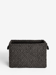 Black Aztec Fold Flat Storage Basket - Image 4 of 5