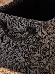 Black Aztec Fold Flat Storage Basket - Image 5 of 5