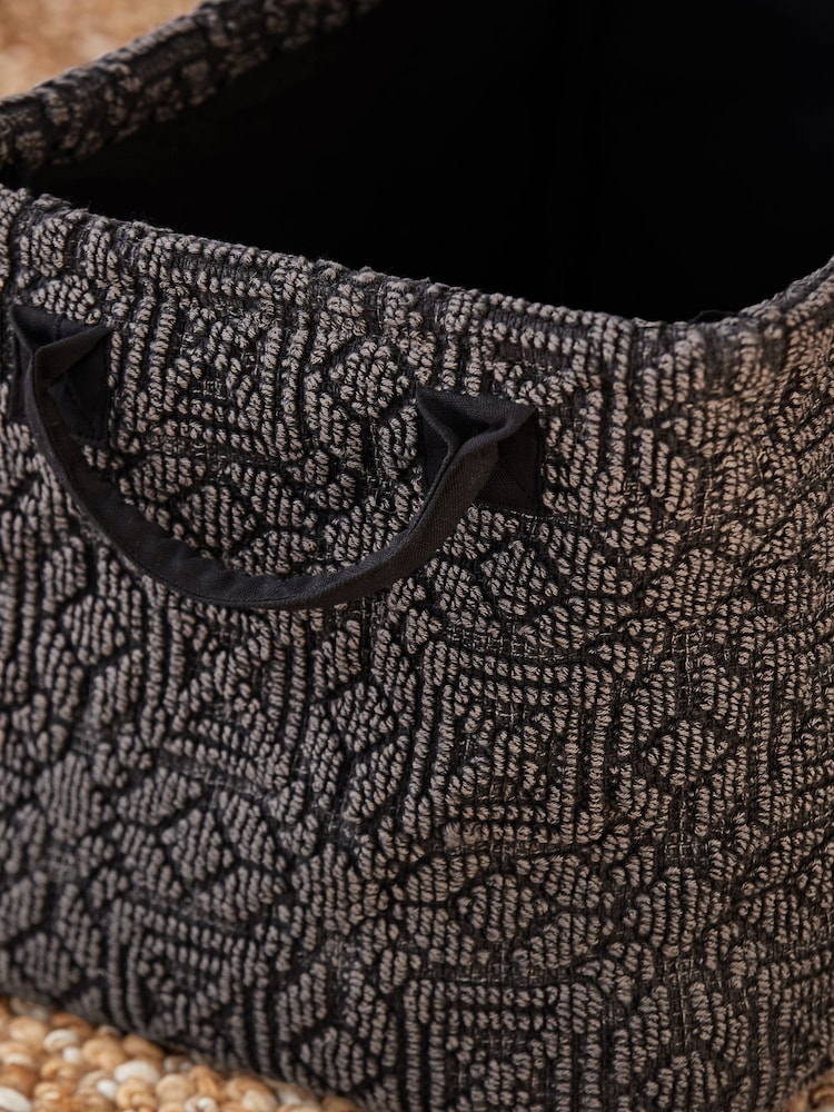 Black Aztec Fold Flat Storage Basket - Image 5 of 5