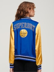 Superdry Blue Luxe Varsity Jacket - Image 3 of 6