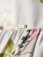 Superdry Grey Woven Tiered Maxi Dress - Image 4 of 5