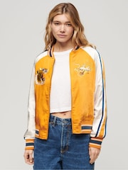 Superdry Orange Suikajan Embroidered Bomber Jacket - Image 1 of 6
