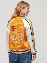 Superdry Orange Suikajan Embroidered Bomber Jacket - Image 2 of 6