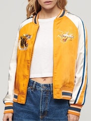 Superdry Orange Suikajan Embroidered Bomber Jacket - Image 4 of 6