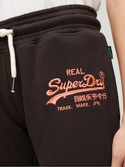 Superdry Brown Neon Vintage Logo Low Rise Flare Joggers - Image 4 of 4