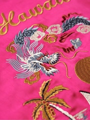 Superdry Pink Suikajan Embroidered Bomber Jacket - Image 5 of 6