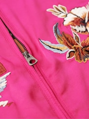 Superdry Pink Suikajan Embroidered Bomber Jacket - Image 6 of 6