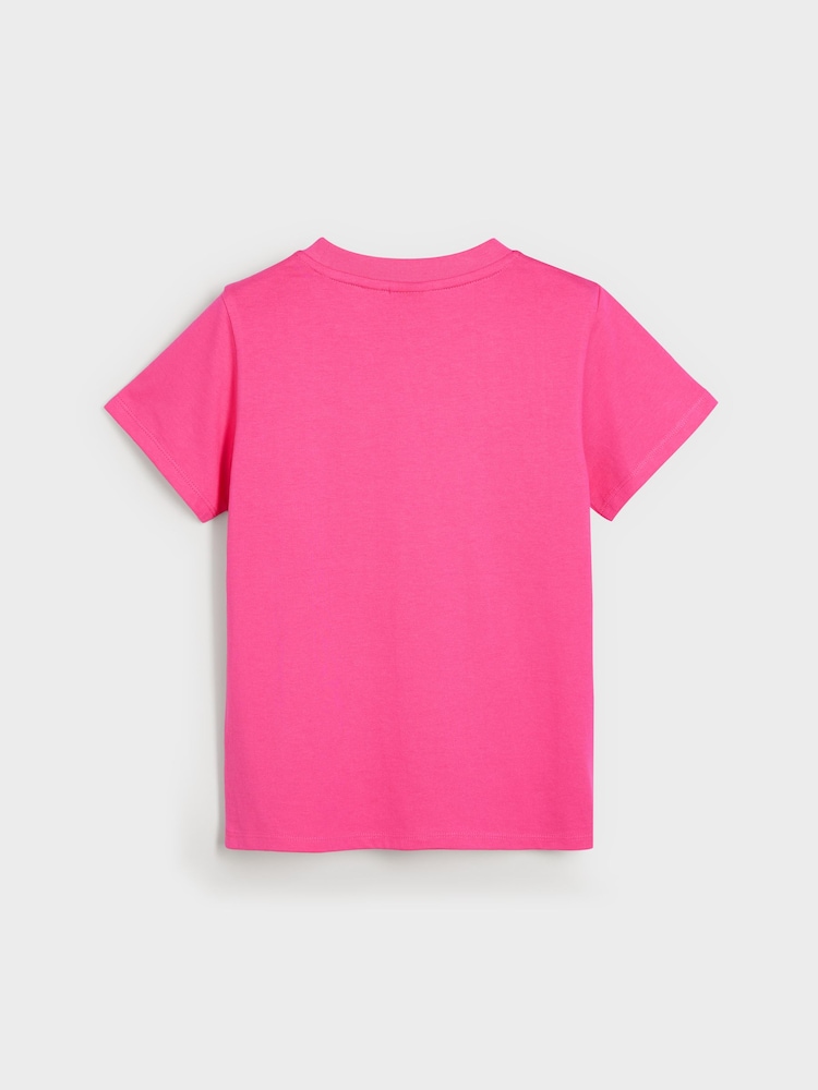Paul Smith Junior Girls Pink Signature 100% Cotton T-Shirts 3 Pack - Image 5 of 7