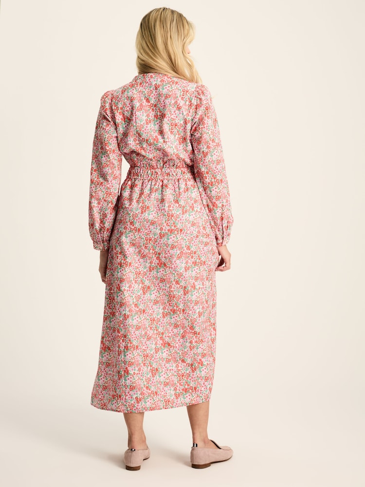Joules Cassie Pink Broderie Maxi Dress - Image 2 of 7 Joules Cassie Pink Broderie Maxi Dress - Image 2 of 7