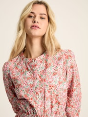 Joules Cassie Pink Broderie Maxi Dress - Image 4 of 7