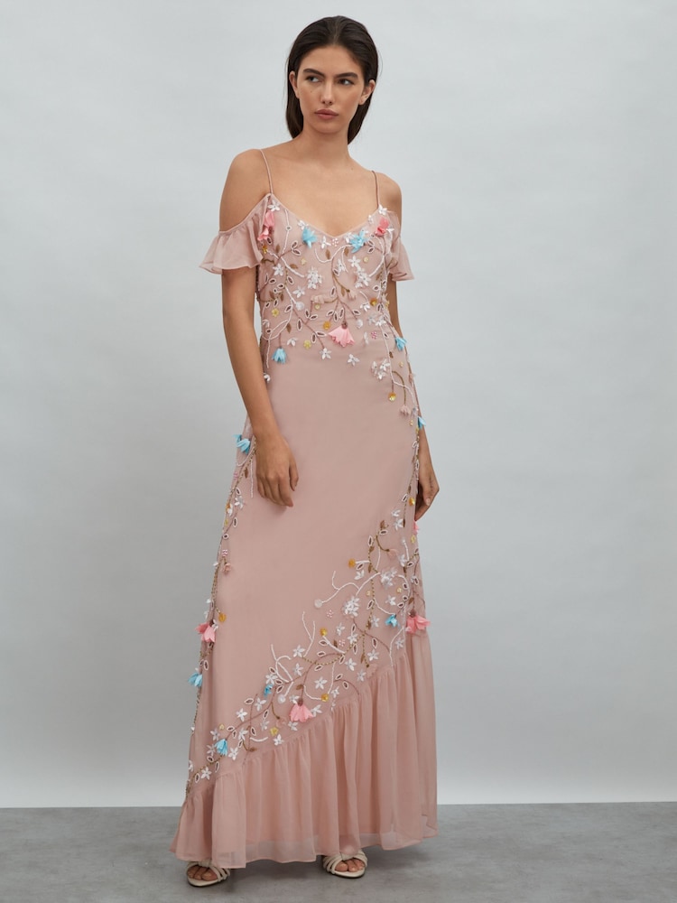 Raishma Embellished Floral Maxi Dress - Image 1 of 5