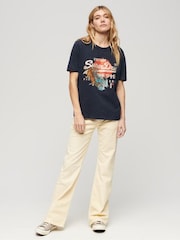 Superdry Blue 100% Cotton Tokyo Relaxed T-Shirt - Image 2 of 6
