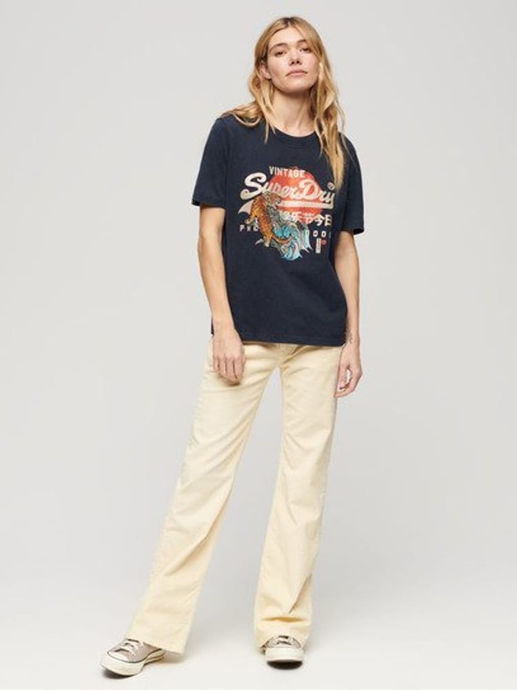Superdry Blue 100% Cotton Tokyo Relaxed T-Shirt - Image 2 of 6