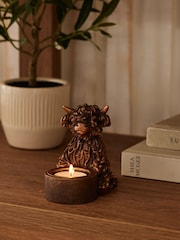Bronze Hamish The Highland Cow Tea Light Candle Holder - Image 2 of 6