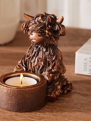 Bronze Hamish The Highland Cow Tea Light Candle Holder - Image 3 of 6