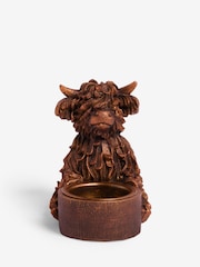 Bronze Hamish The Highland Cow Tea Light Candle Holder - Image 4 of 6