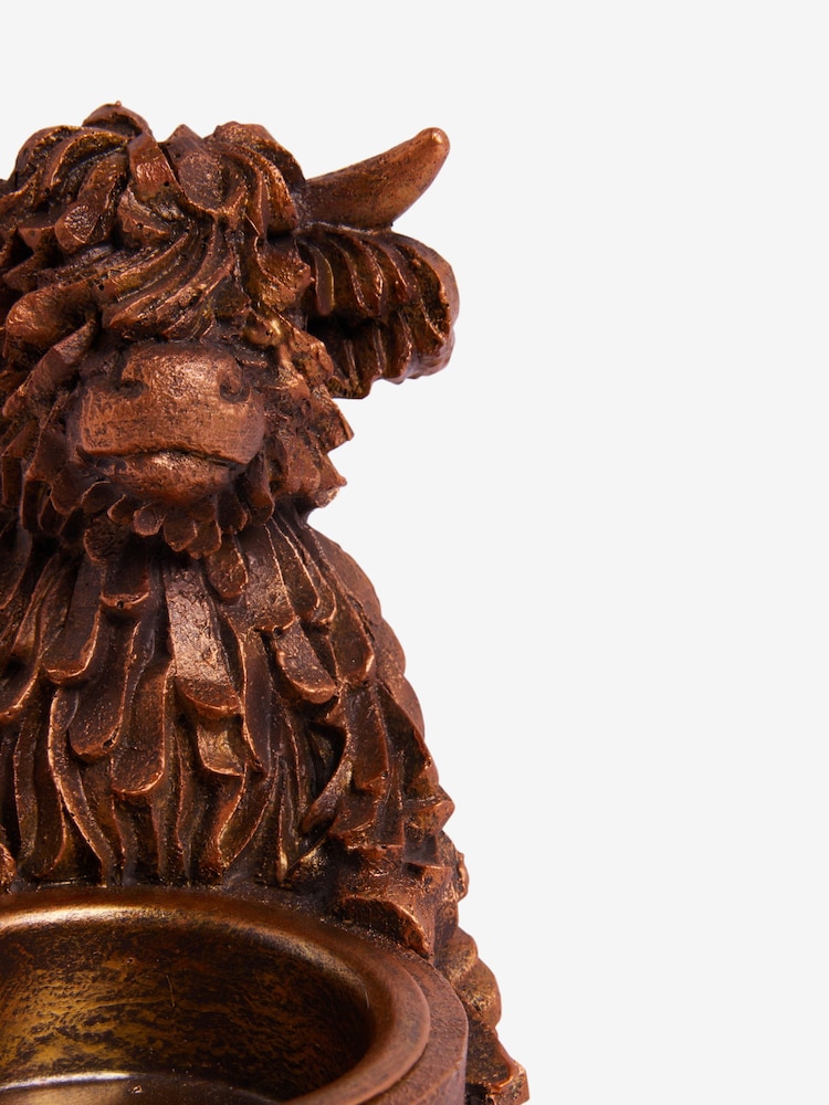 Bronze Hamish The Highland Cow Tea Light Candle Holder - Image 6 of 6