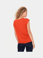 Saint Tropez Orange Adelia Short Batwing Sleeve T-Shirt - Image 2 of 5