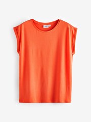 Saint Tropez Orange Adelia Short Batwing Sleeve T-Shirt - Image 5 of 5