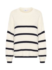 Saint Tropez Terna Relaxed Fit Crew Neck Pullover White Jumper - Image 5 of 6