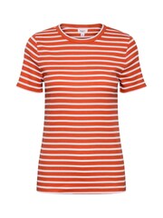Saint Tropez Orange Aster Short Sleeve Stripe T-Shirt - Image 5 of 6