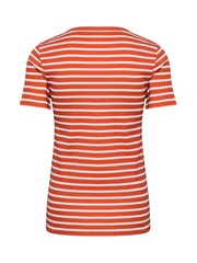 Saint Tropez Orange Aster Short Sleeve Stripe T-Shirt - Image 6 of 6