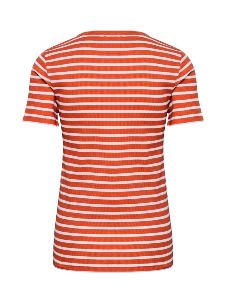 Saint Tropez Orange Aster Short Sleeve Stripe T-Shirt - Image 6 of 6