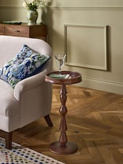 Nina Campbell Dark Mango Wood Gambit Side Table - Image 1 of 4