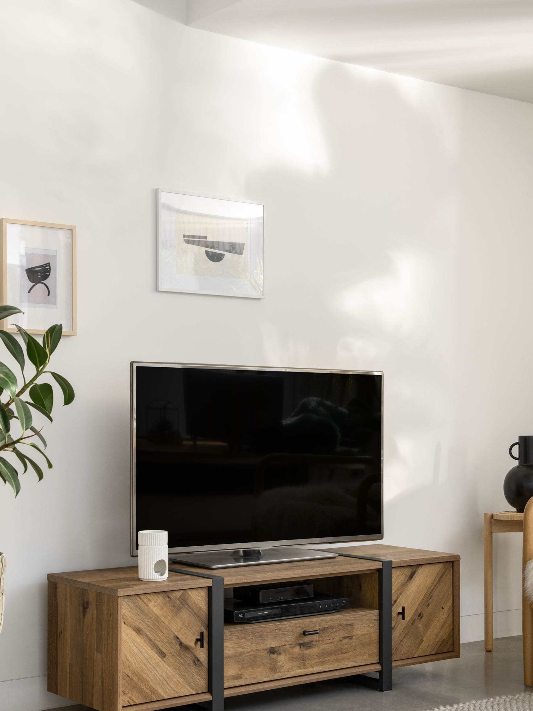 Buy Dark Bronx Chevron Oak Effect Up to 55 inch TV Unit from the Next UK online shop