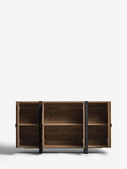 Dark Bronx Chevron Oak Effect Large Small Sideboard - Image 9 of 11