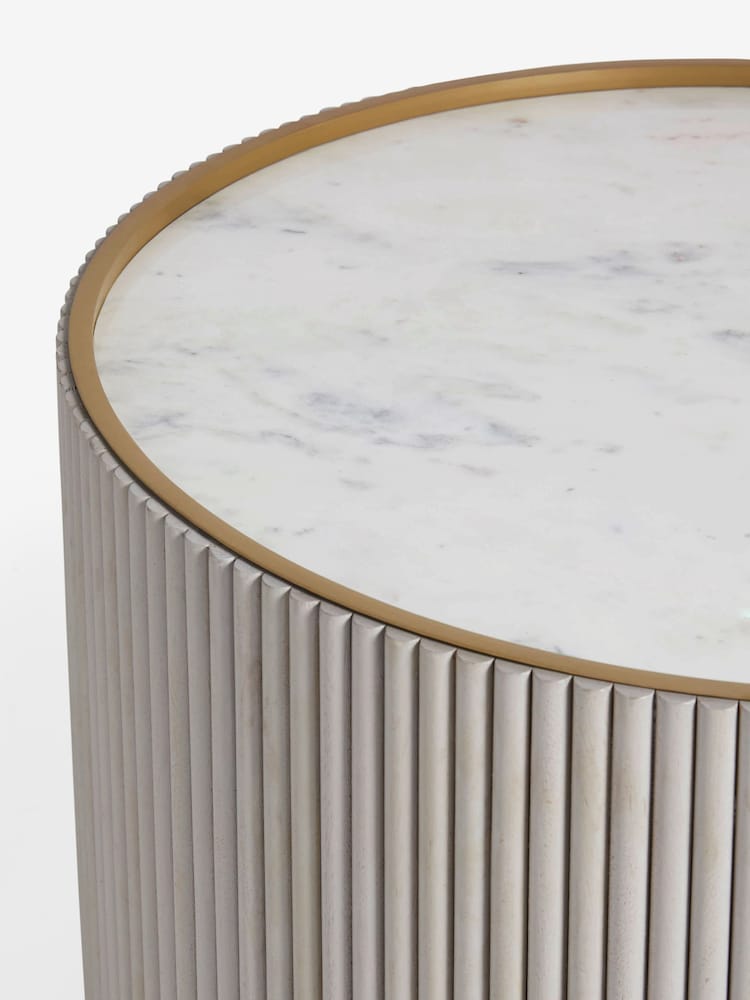 Light Grey Valencia Mango Wood Coffee Table - Image 5 of 5