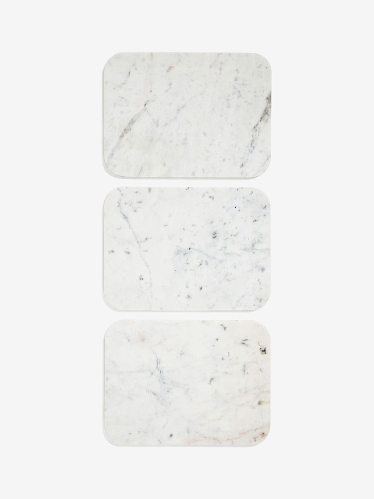 Light Grey Valencia Marble and Mango Wood Side Table - Image 8 of 8