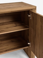 Dark Bronx Marquetry Oak Effect Large Sideboard - Image 10 of 10