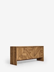 Dark Bronx Marquetry Oak Effect Large Sideboard - Image 8 of 10