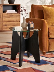 Black Langton Glass Side Table - Image 1 of 4