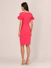 Adrianna Papell Pink Knit Crepe Short Dress - Image 2 of 7