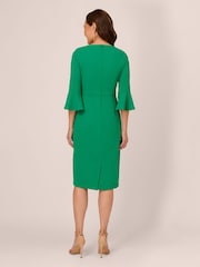 Adrianna Papell Green Bell Sleeve Tie Front Dress - Imagem 2 de 7