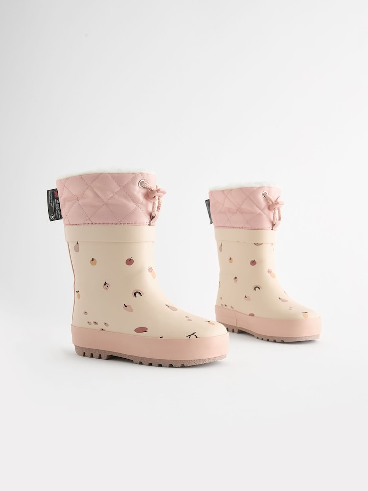 Neutral Fruit Cuff Wellies - Image 1 of 5