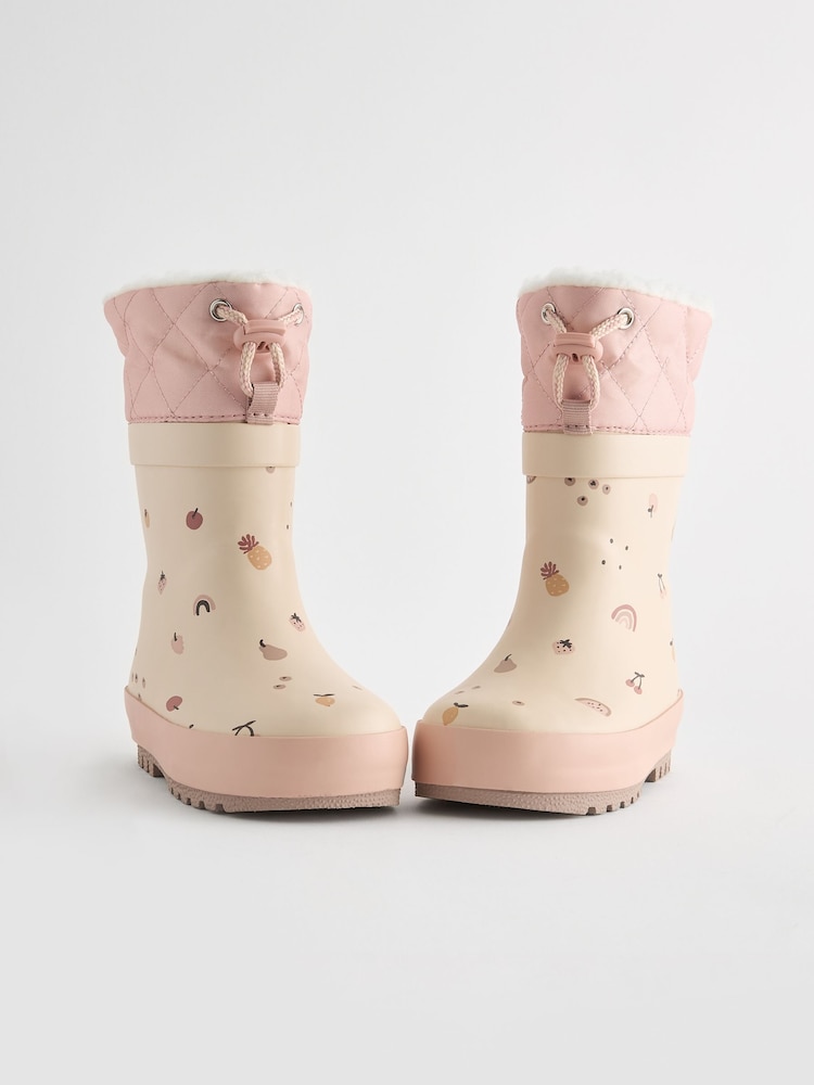Neutral Fruit Cuff Wellies - Image 5 of 5