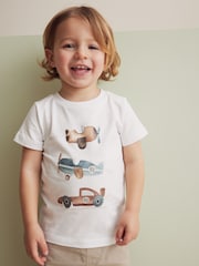 White Transport Short Sleeve T-Shirt (3mths-7yrs) - Image 1 of 7