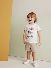 White Transport Short Sleeve T-Shirt (3mths-7yrs) - Image 2 of 7