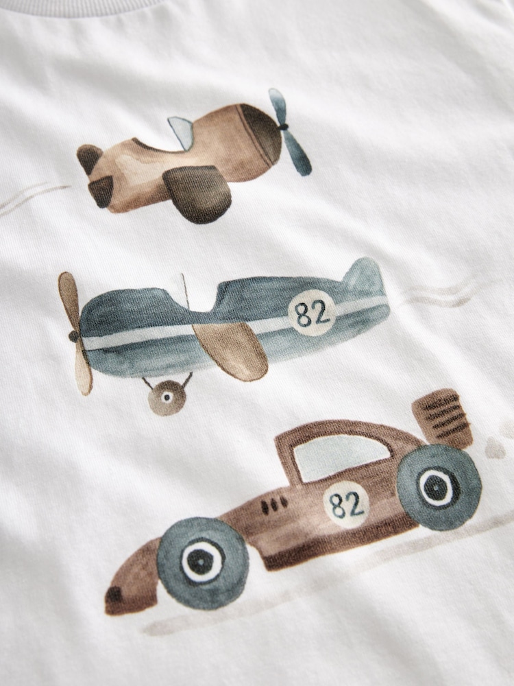 White Transport Short Sleeve T-Shirt (3mths-7yrs) - Image 7 of 7