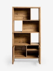 Dark Bronx Marquetry Oak Effect Bookcase - Image 5 of 8
