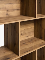 Dark Bronx Marquetry Oak Effect Bookcase - Image 7 of 8