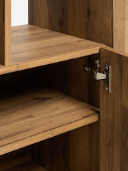 Dark Bronx Marquetry Oak Effect Bookcase - Image 8 of 8