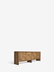 Dark Bronx Marquetry Oak Effect Extra Large Sideboard - Image 6 of 8