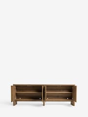 Dark Bronx Marquetry Oak Effect Extra Large Sideboard - Image 7 of 8
