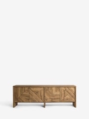 Dark Bronx Marquetry Oak Effect Extra Large Sideboard - Image 8 of 8