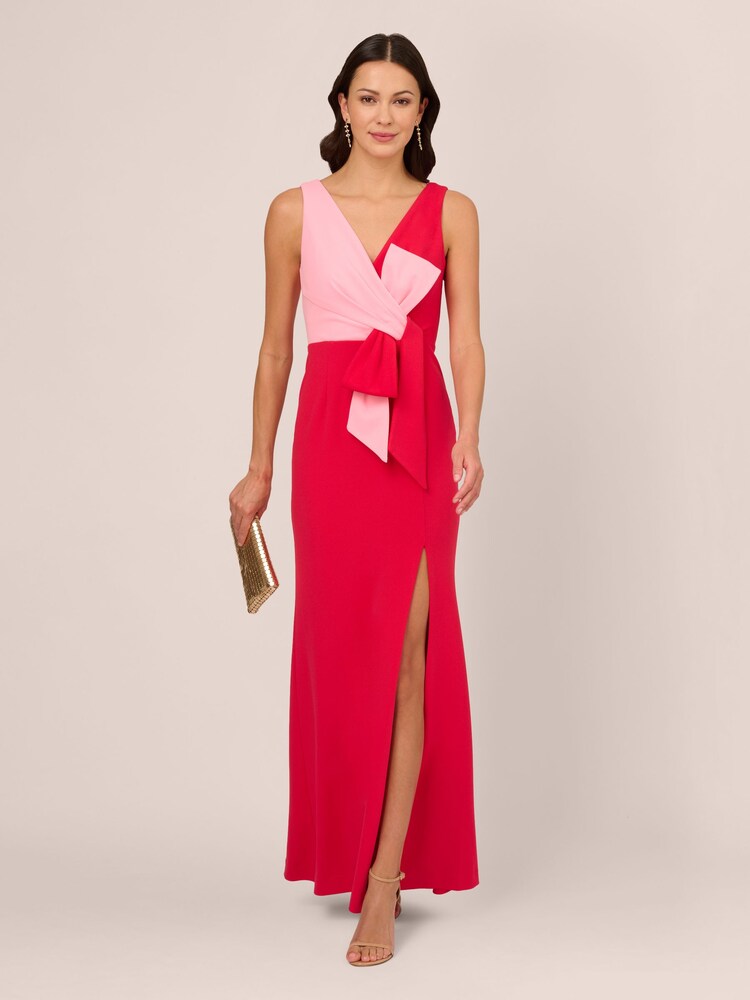 open lace back dress Fuchsia Elegance Lace Gown– Teuta Matoshi main image 1