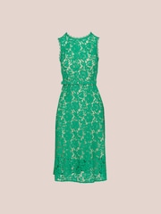 Adrianna Papell Green Lace Midi Dress - Image 5 of 7